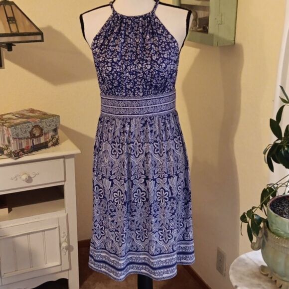 London Times Soft Knit Boho Dress - Picture 1 of 11